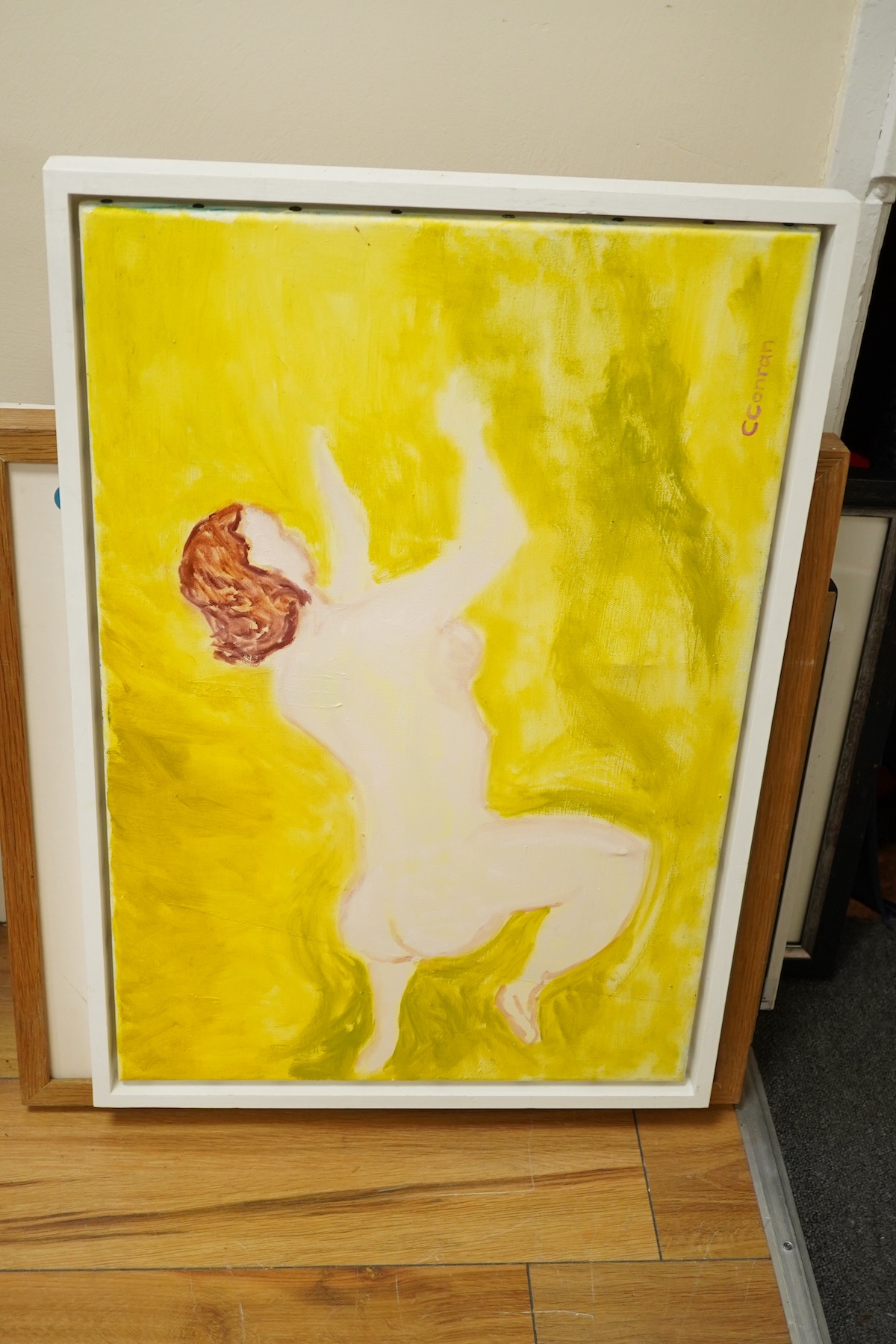 Caroline Conran (b.1939), a collection of oils and watercolours, to include figural studies, landscape and birds. Condition - fair/good